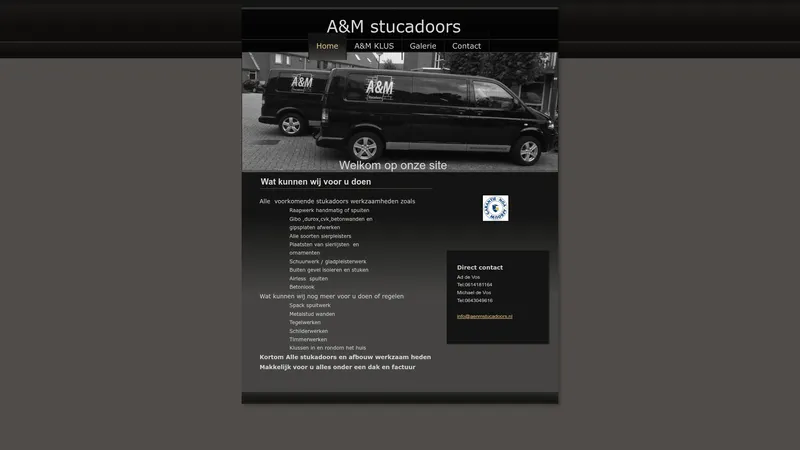 Website van A&Mstucadoors