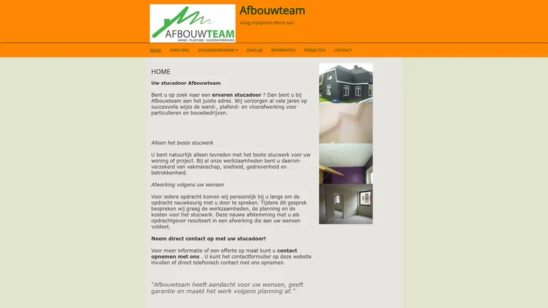 Website van Afbouwteam