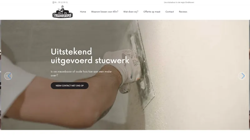 Website van All-in Stukadoorsbedrijf