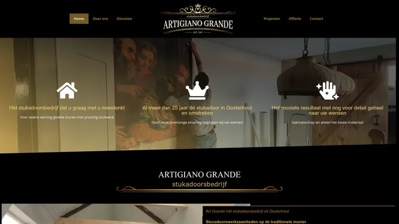 Website van Artigiano Grande