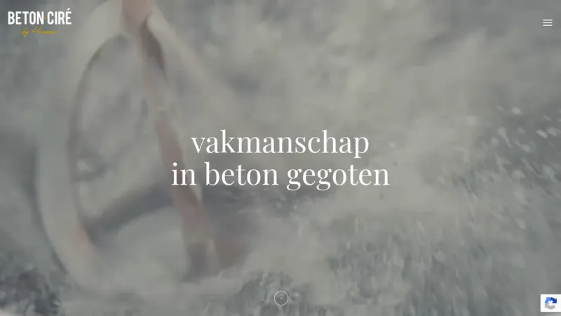Website van Beton-ciré By Herman
