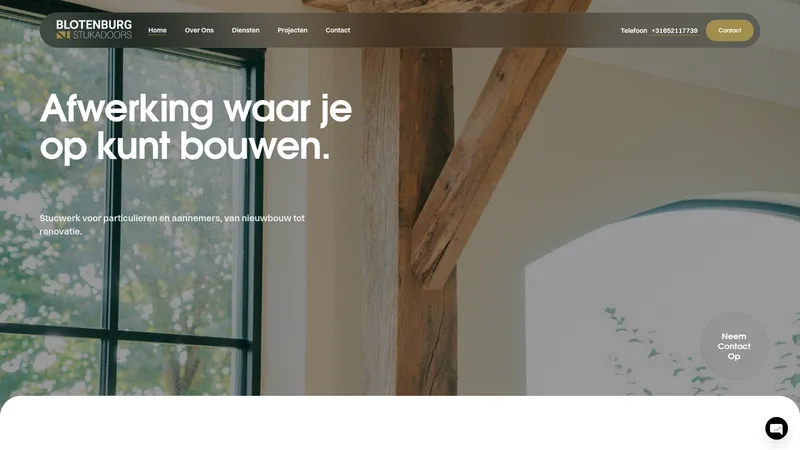 Website van Blotenburg Stukadoors