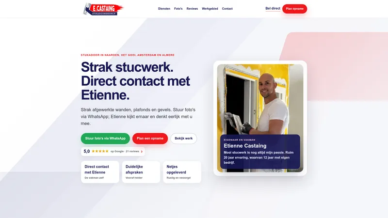 Website van Castaing Stucwerk