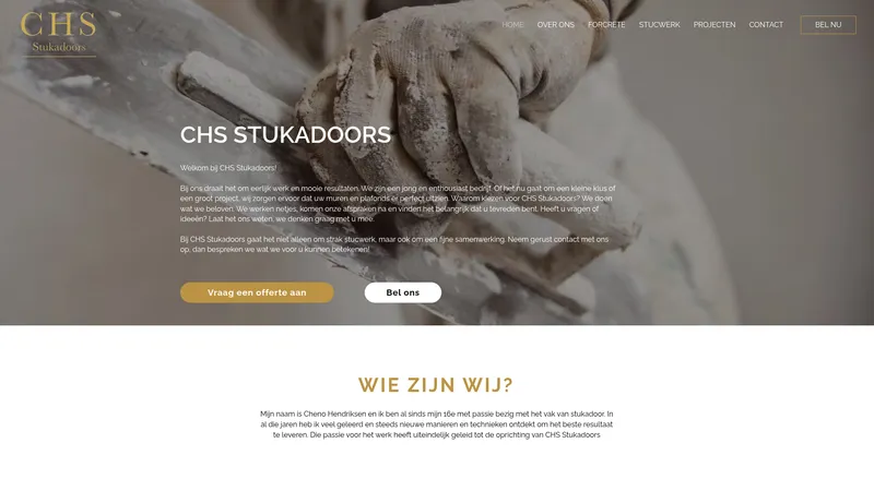 Website van CHS Stukadoors