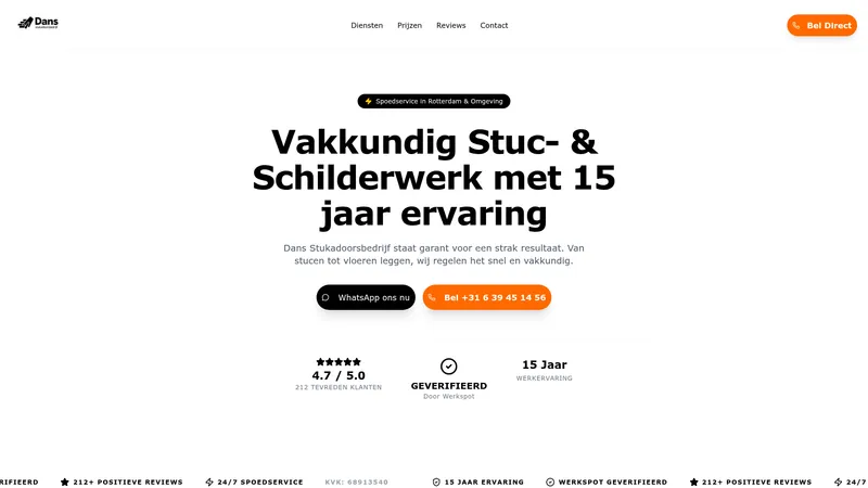 Website van dansstukadoorsbedrijf