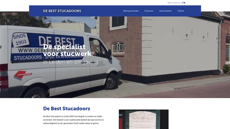 Website van De Best Stucadoors