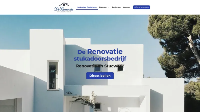 Website van De Renovatie Stukadoorsbedrijf