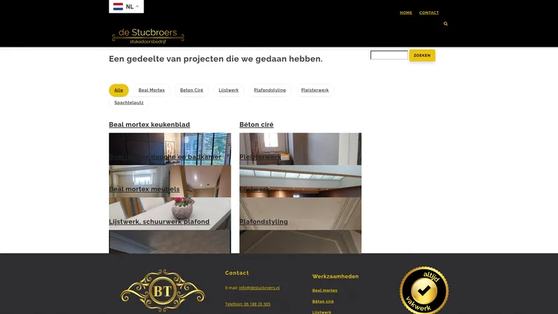 Website van de stucbroers