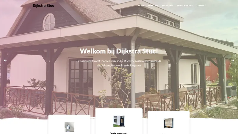 Website van Dijkstra Stuc