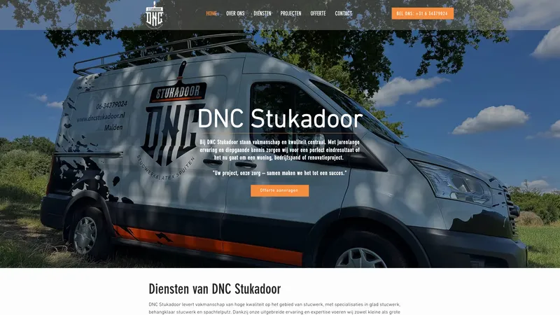 Website van DNC Stukadoor