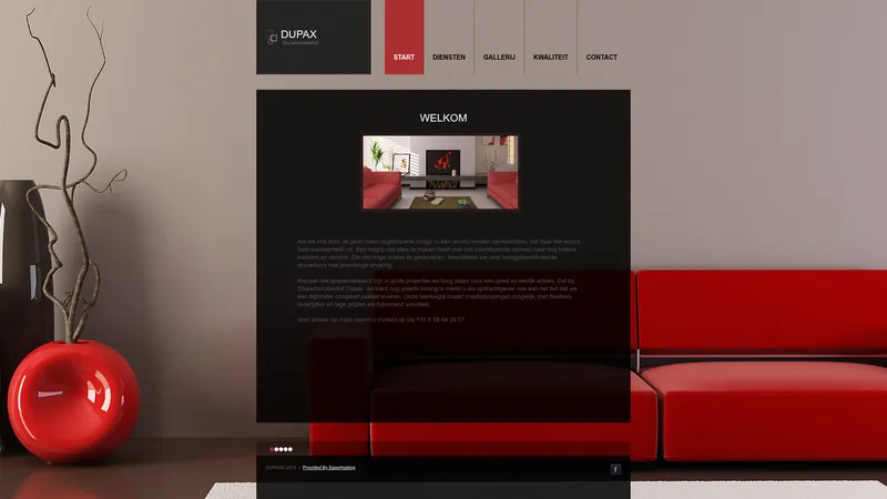 Website van Dupax Stukadoor