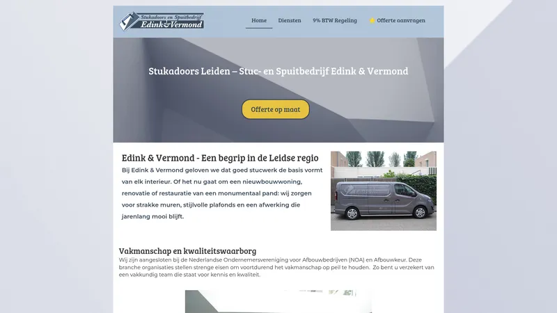 Website van Edink & Vermond