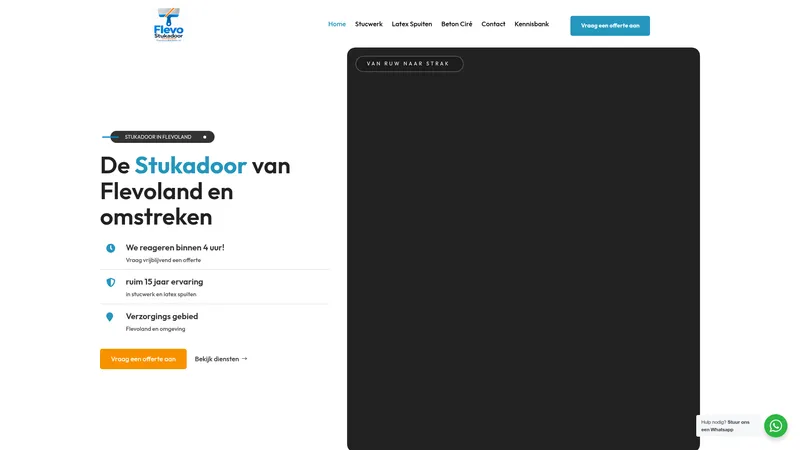 Website van Flevo Stukadoor
