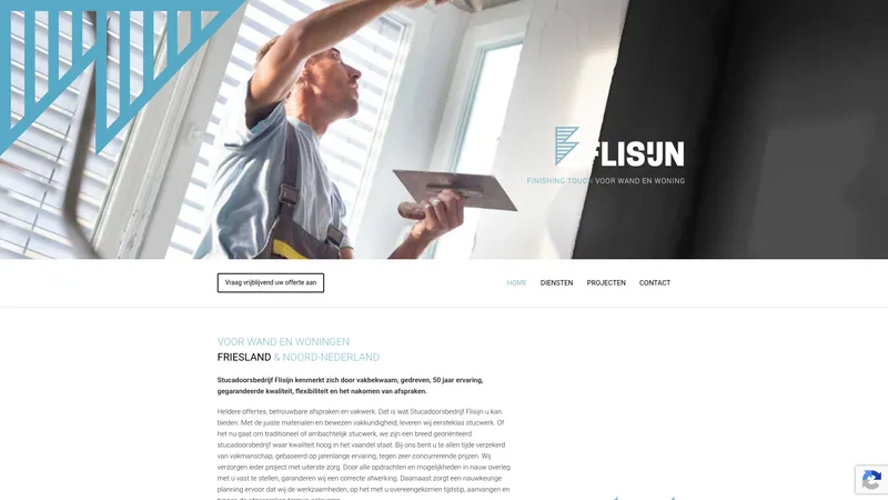 Website van Flisijn Totaal Stucadoorsbedrijf