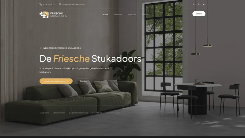 Website van Friesche Stukadoors