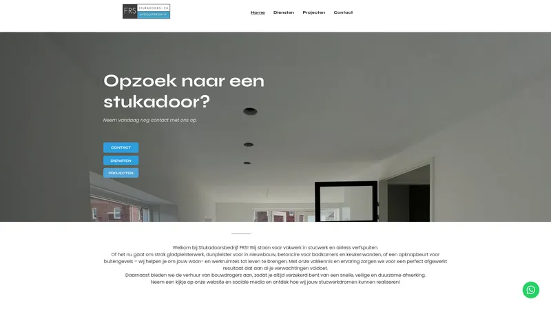Website van FRS Stukadoorsbedrijf