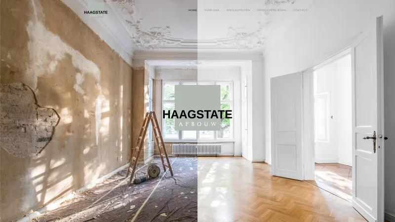 Website van Haagstate Afbouw