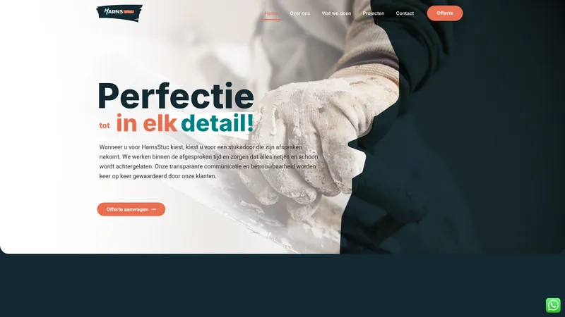 Website van Harnsstuc – Stucadoor Harlingen