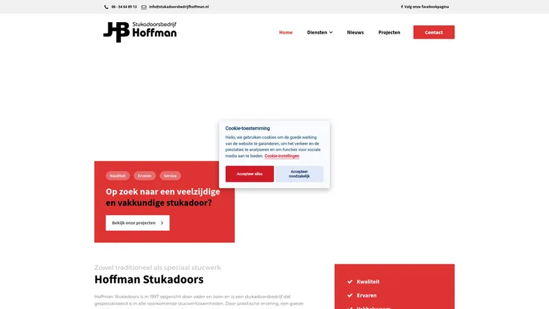Website van Hoffman Stukadoors