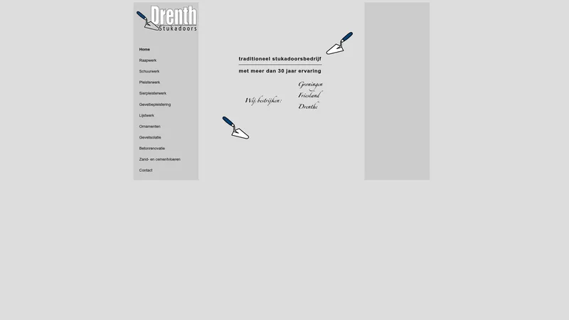Website van J. Drenth Traditioneel Stukadoor