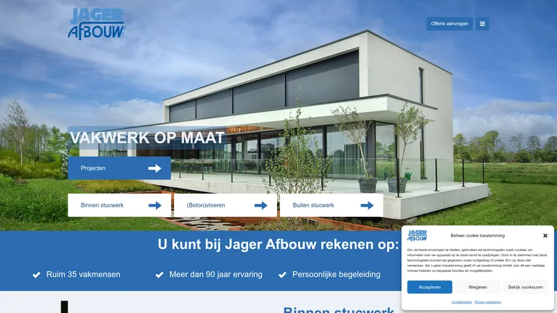 Website van Jager Afbouw