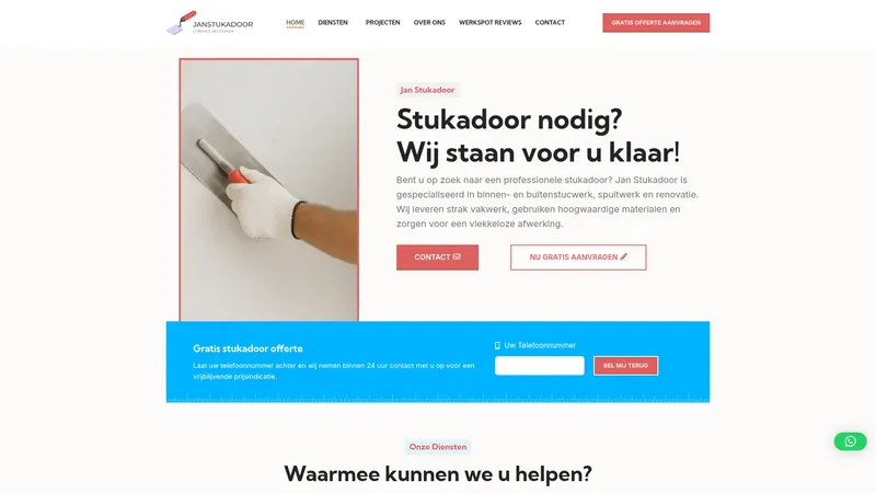 Website van Jan Stukadoor