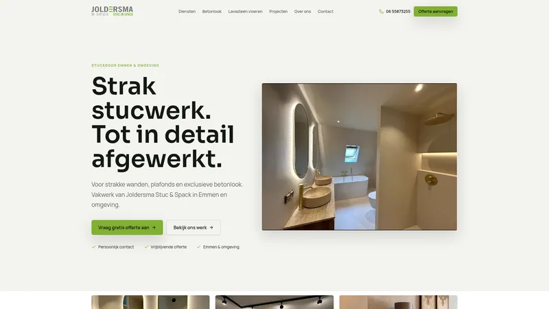 Website van Joldersma Stuc & Spack