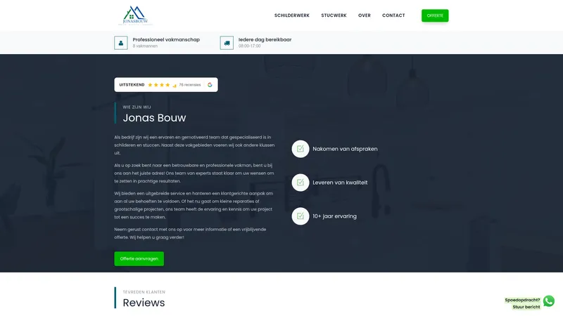 Website van Jonasbouw Stukadoor