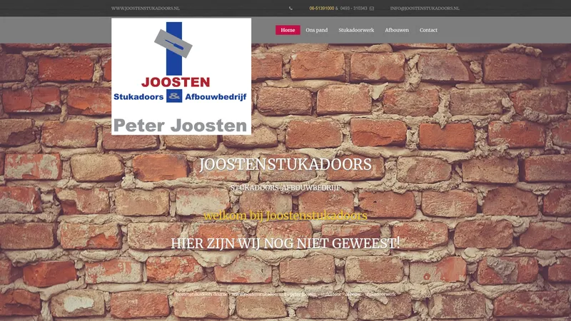 Website van Joosten Stukadoors