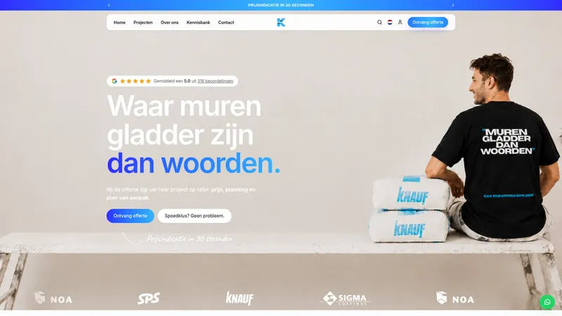 Website van Kaya Stukadoor & Schilders