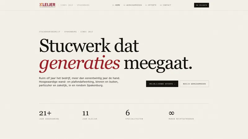 Website van Kleijer