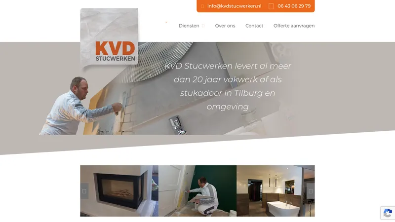 Website van KVD Stucwerken