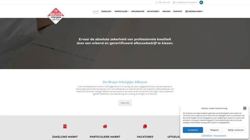 Website van L. de Bruyn Beheer B.V.