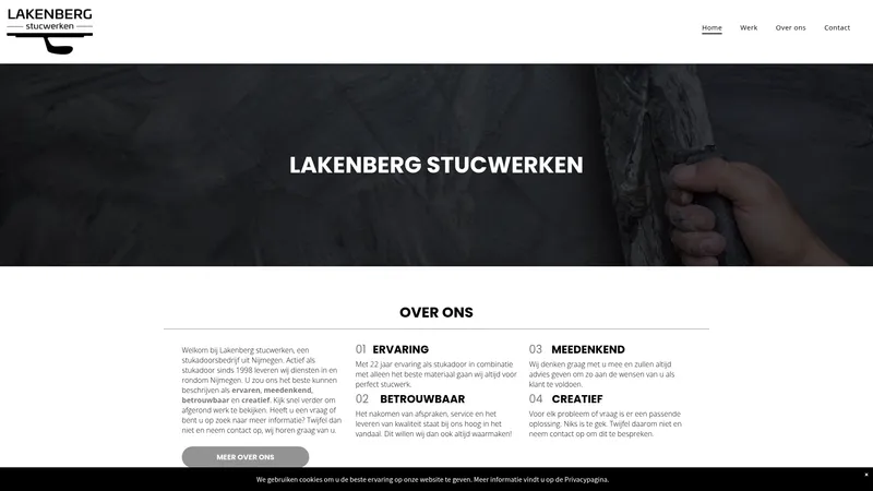 Website van Lakenberg Stucwerken
