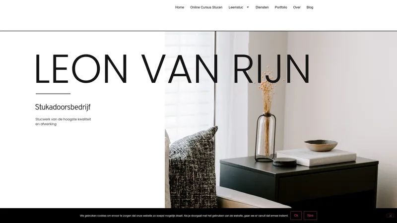 Website van Leon van Rijn Stukadoorsbedrijf