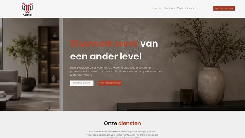 Website van Level Stukadoor