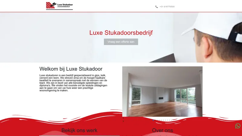 Website van Luxe Stukadoorsbedrijf