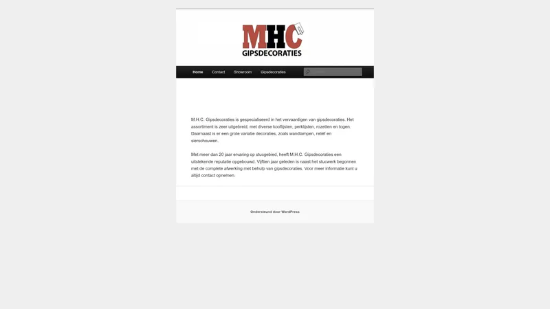 Website van M.H.C. Gipsdecoraties