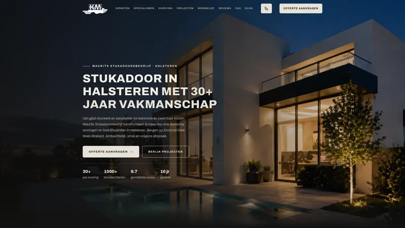 Website van Maurits Stukadoorsbedrijf