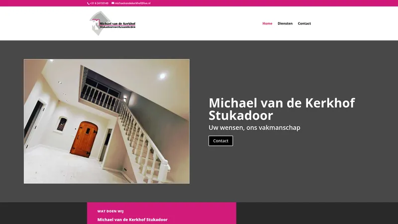 Website van Michael van de Kerkhof Stukadoor
