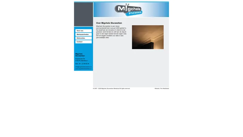 Website van Migchels Stucwerken