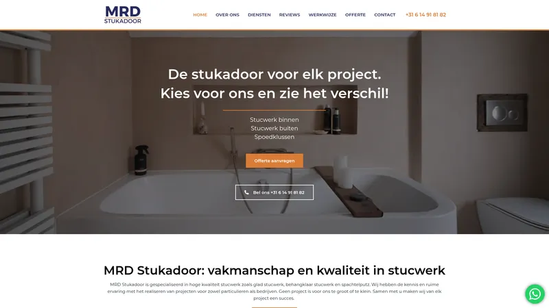Website van MRD Stukadoor
