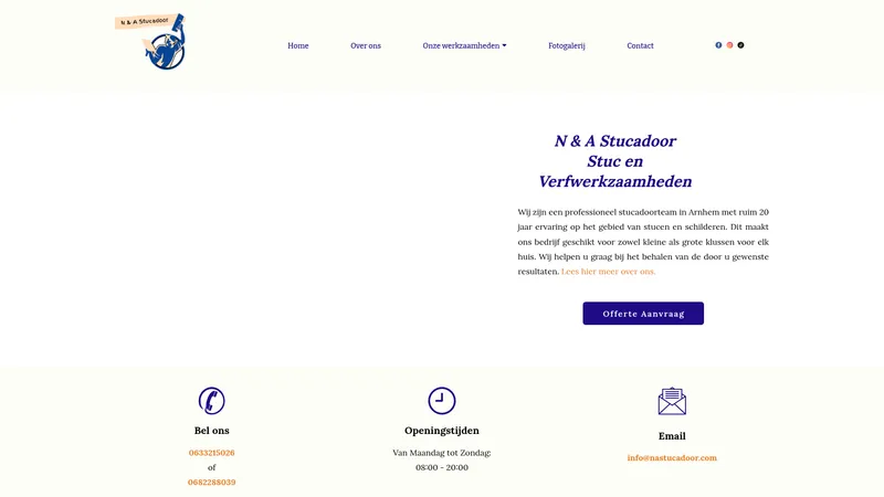 Website van N&A Stucadoor