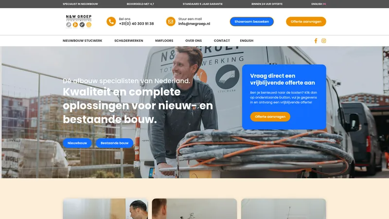 Website van N & W groep