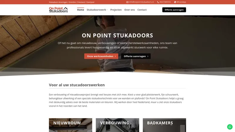 Website van On Point Stukadoors