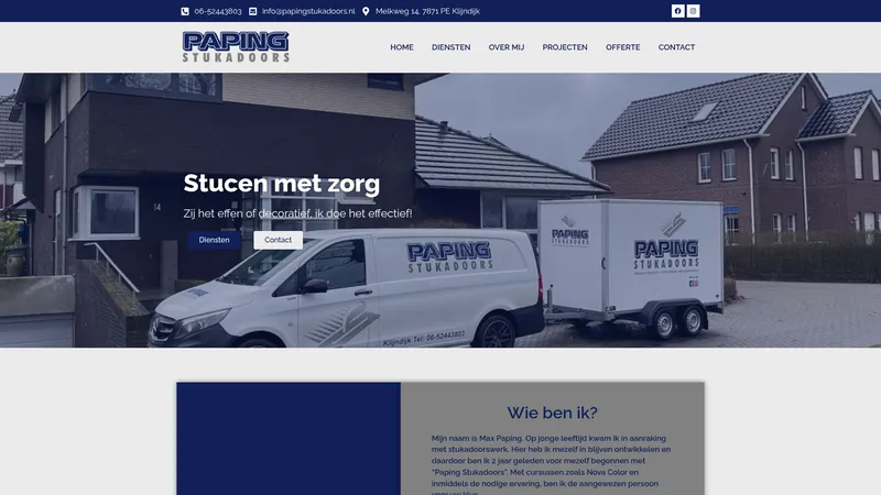 Website van Papingstukadoors