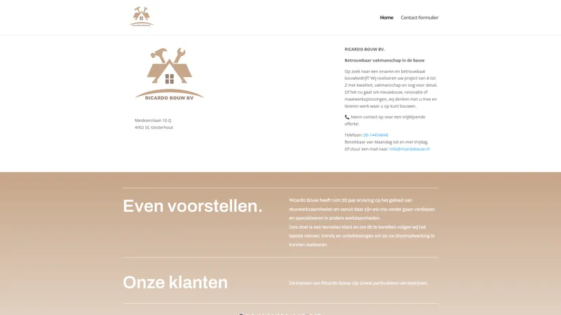 Website van Ricardo Bouw