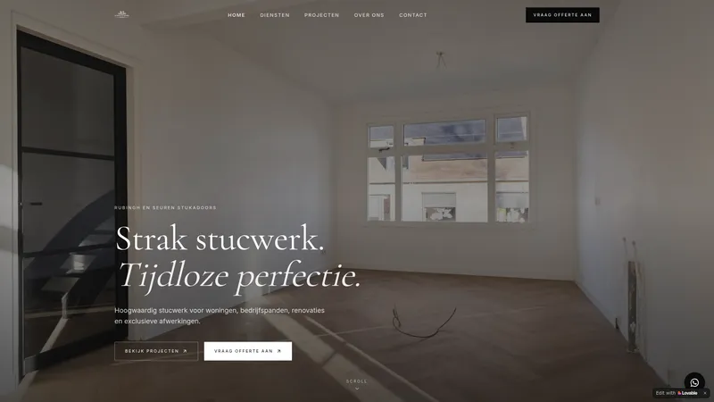 Website van Rubingh & Seuren Stukadoors