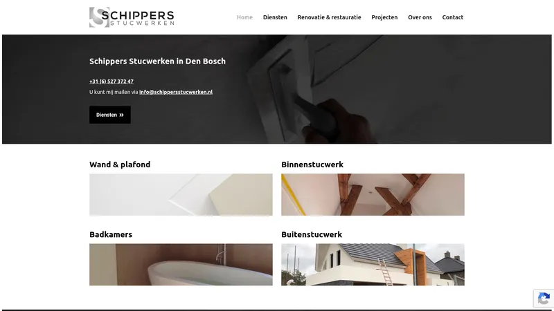 Website van Schippers Stucwerken