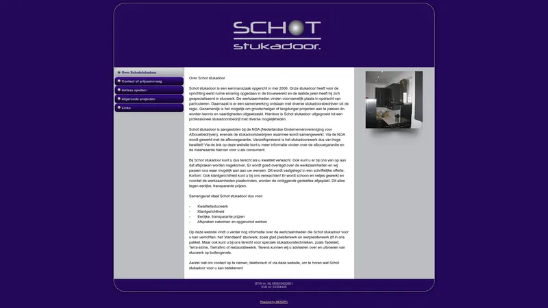 Website van Schot stukadoor